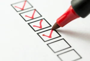 Image d'une liste de prérequis entrain d'être checker
